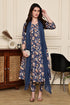 Blue Blossom Floral Printed Kurta & Pant with Dupatta