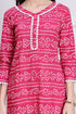 Pink Women's Cotton Bandhani Printed Tunic