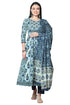 Blue Pure Cambric Cotton Printed Kurta Set With Dupatta