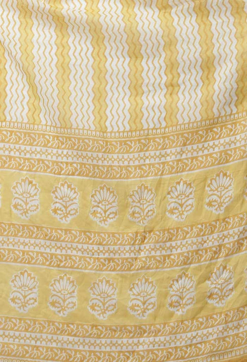 Pure Cambric Cotton Jaipuri Printed & Embroidered Kurta Set With Dupatta