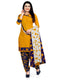 Yellow Cotton Blend Printed Unstitched Salwar Suit Material