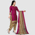 Purple Cotton Blend printed Unstitched Salwar Suit Material