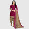 Purple Cotton Blend printed Unstitched Salwar Suit Material