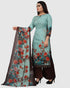 Pista Green Cotton Blend Printed Unstitched Salwar Suit Material
