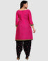 Magenta Cotton Blend Printed Unstitched Salwar Suit Material