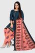Navy Blue Cotton Blend Printed Unstitched Salwar Suit Material