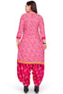 Pink Cotton Blend Printed Unstitched Salwar Suit Material
