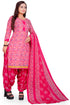 Pink Cotton Blend Printed Unstitched Salwar Suit Material