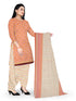 Light OrangeCotton Blend Printed Unstitched Salwar Suit Material
