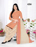 Light OrangeCotton Blend Printed Unstitched Salwar Suit Material