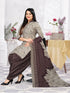 Grey Cotton Blend Printed Unstitched Salwar Suit Material