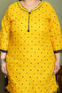 Mustard Cotton Blend Printed Plus Size Ready to Wear Patiala Salwar Suit