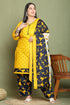 Mustard Cotton Blend Printed Plus Size Ready to Wear Patiala Salwar Suit