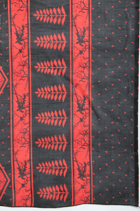 Black Cotton Blend Printed Ready to Wear Patiala Salwar Suit