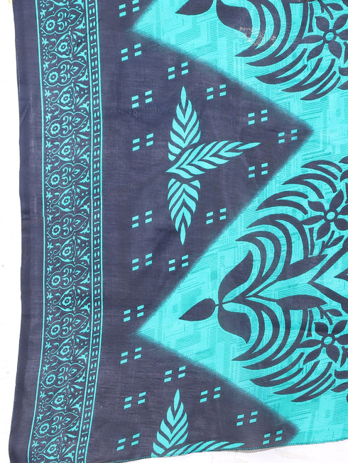 Rama Green Cotton Blend Printed Readymade Patiala Salwar Suit