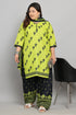Neon Yellow Cotton Blend Printed Ready to Wear Patiala Salwar Suit