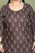 Brown Cotton Blend Printed Ready to Wear Patiala Salwar Suit