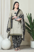 Beige Cotton Blend Printed Readymade Patiala Salwar Suit