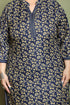 Navy Blue Cotton Blend Printed Ready to Wear Patiala Salwar Suit