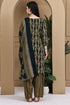 Green Cotton Blend Printed Readymade Patiala Salwar Suit