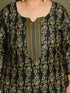 Green Cotton Blend Printed Ready to Wear Patiala Salwar Suit