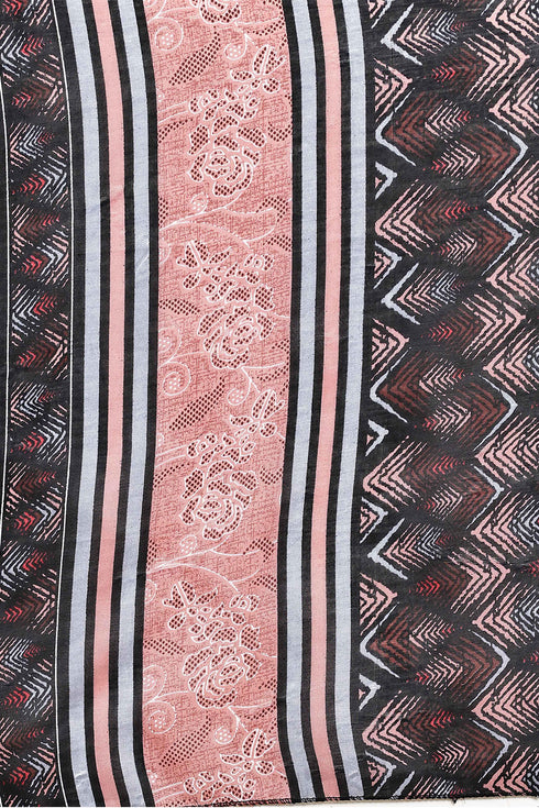 Mauve Cotton Blend Printed Plussize Ready to Wear Patiala Salwar Suit