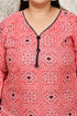 Pink Cotton Blend Printed Plus Size Ready to Wear Patiala Salwar Suit