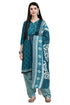 Teal Green Cotton Blend Printed Ready to Wear Patiala Salwar Suit