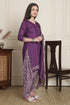 Purple Cotton Blend Printed Ready to Wear Patiala Salwar Suit