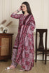 Wine Cotton Blend Printed Ready to Wear Patiala Salwar Suit