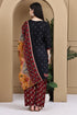 Black Cotton Blend Printed Ready to Wear Patiala Salwar Suit