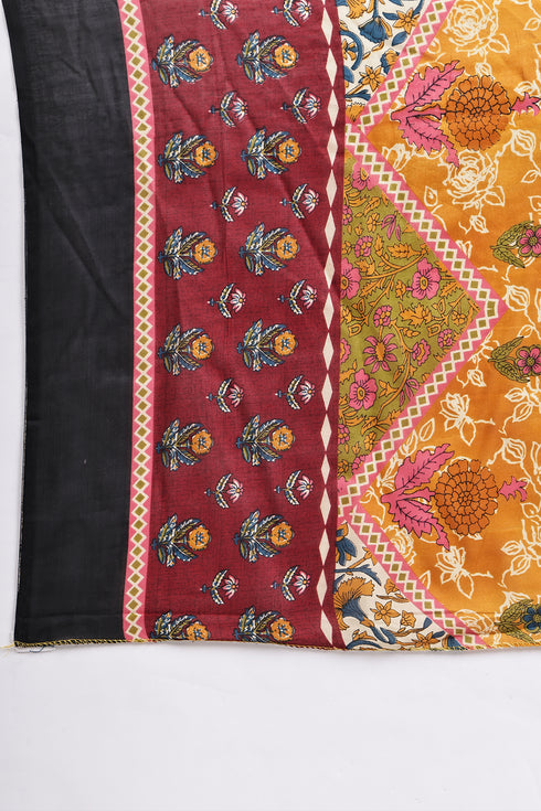 Black Cotton Blend Printed Ready to Wear Patiala Salwar Suit