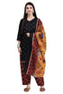 Black Cotton Blend Printed Ready to Wear Patiala Salwar Suit