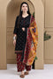Black Cotton Blend Printed Ready to Wear Patiala Salwar Suit