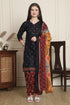 Black Cotton Blend Printed Ready to Wear Patiala Salwar Suit