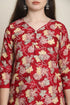 Red Cotton Blend Printed Ready to Wear Patiala Salwar Suit