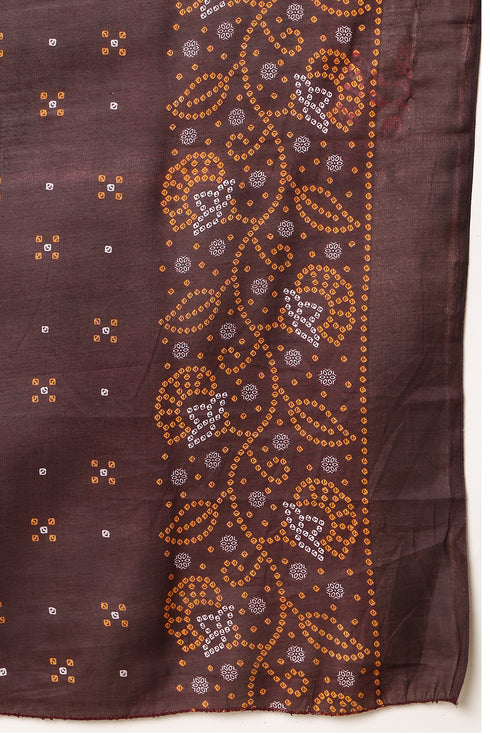 Orange Cotton Blend Printed Ready to Wear Patiala Salwar Suit