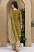 Green Cotton Blend Printed Ready to Wear Patiala Salwar Suit