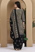 Beige & Black Cotton Blend Printed Ready to Wear Patiala Salwar Suit