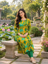 Mustard Yellow Pure Cotton Ikat Printed Kurta