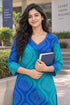 Blue Pure Cotton Bandhej Printed Kurti