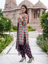 Beige & Wine Cotton Blend Printed Ready to Wear Patiala Salwar Suit