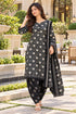 Black Cotton Blend Printed Ready to Wear Patiala Salwar Suit