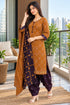 Mustard Cotton Blend Printed Ready to Wear Patiala Salwar Suit