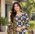 Black & White Cotton Blend Printed Ready to Wear Patiala Salwar Suit
