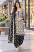 Off White Cotton Blend Printed Ready to Wear Patiala Salwar Suit