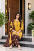 Mustard Cotton Blend Printed Ready to Wear Patiala Salwar Suit