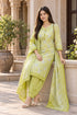 Parrot Green Cotton Blend Printed Ready to Wear Patiala Salwar Suit