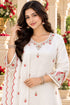 White Silk Blend with Inner Embroidered Straight Kurta & Palazzo With Dupatta