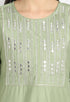 Chanderi Viscous Embroidered Kurti